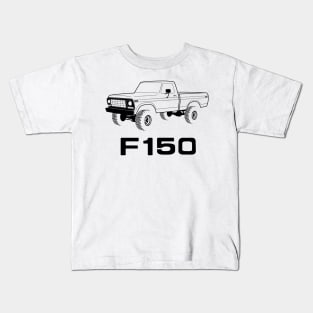 1978 F150 Black Print Kids T-Shirt